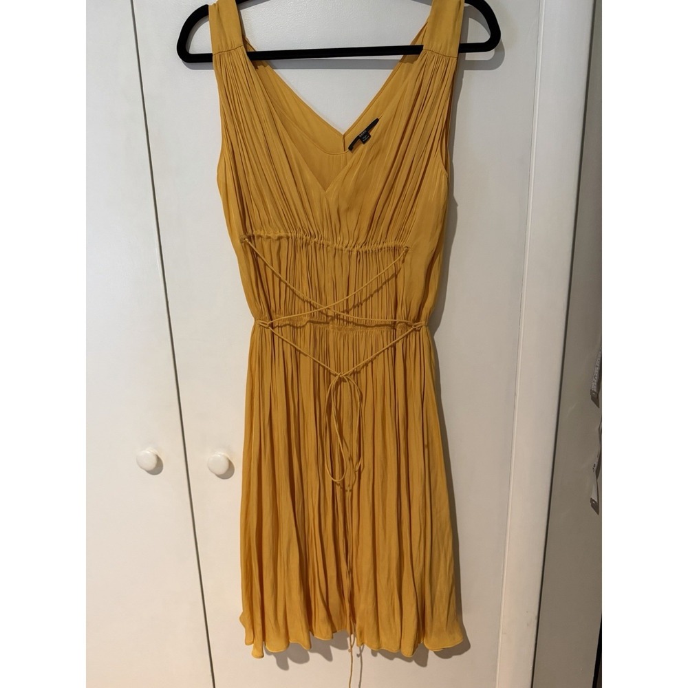 Boss‎ Hugo Boss Delinda Goddess Dress Women's Size 8 Silky Golden Yellow
